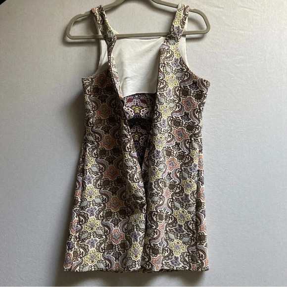 Zara paisley jacquard tapestry floral high neck mini dress Sz M - Picture 5 of 12
